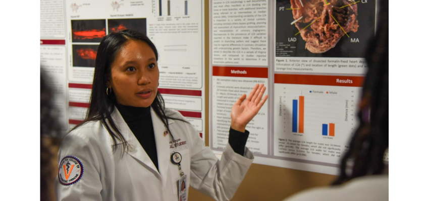 Medical student presents research findings