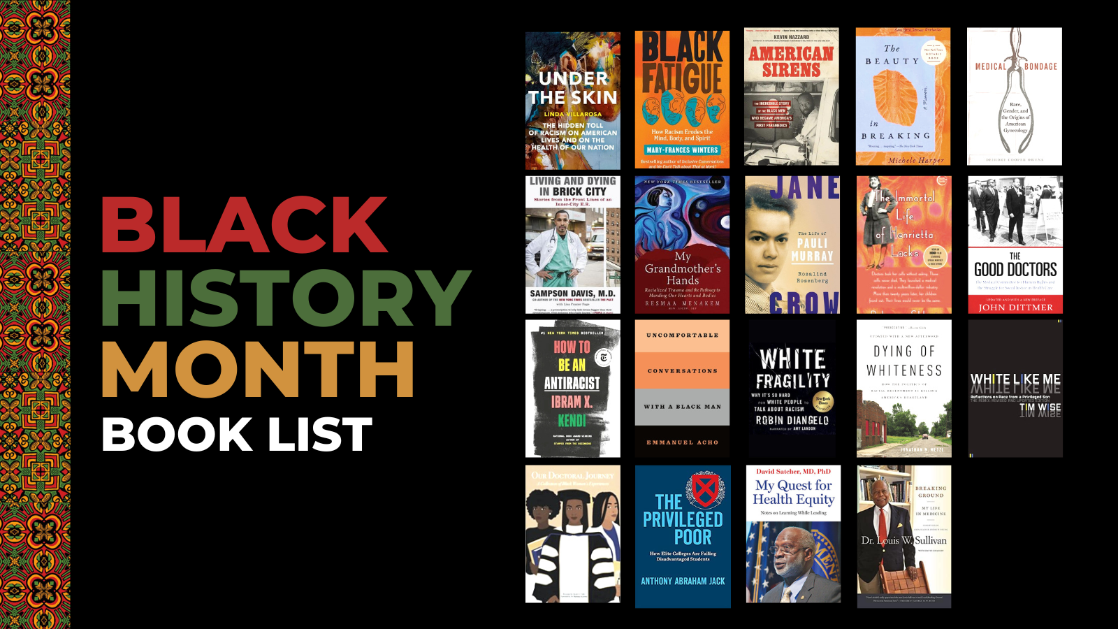 Black history month list of books