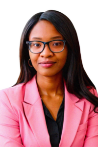 Headshot of author in a professional suit.