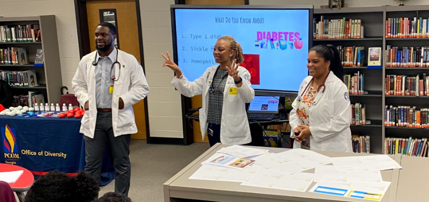 Students explain diabetes to elementary school students
