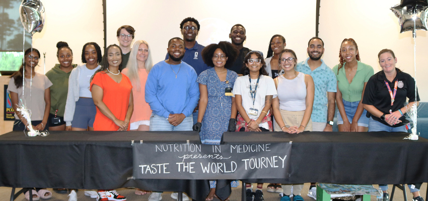 Student chefs gathered together during the Taste the World Tournament