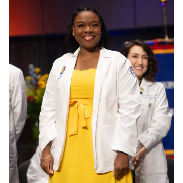 PCOM Georgia student receives her white coat