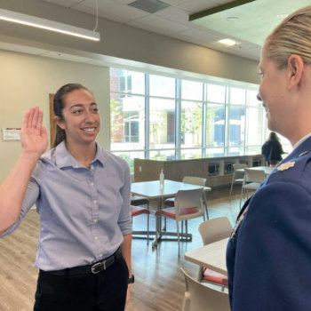 CHSUCOM student takes oath