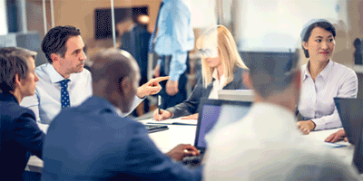 People meeting in an conference room