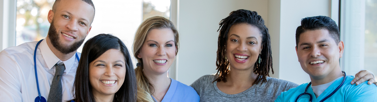 Smiling medical students